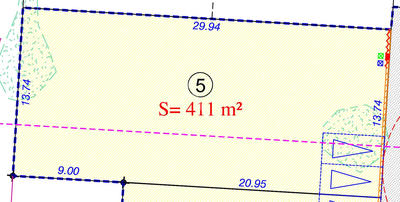 Terrain - 411 m²
