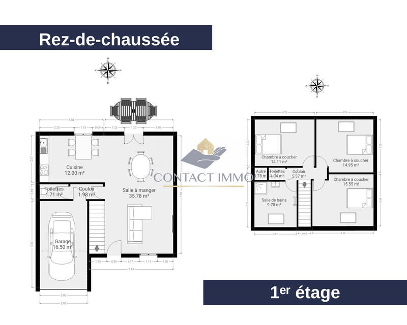 Maison - 91 m² - 4 pièces