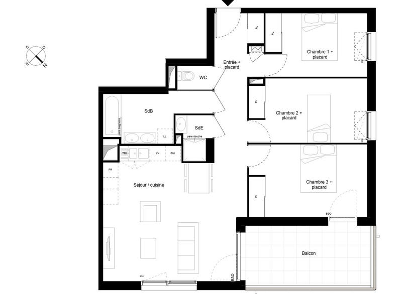 Appartement - 81 m² - 4 pièces