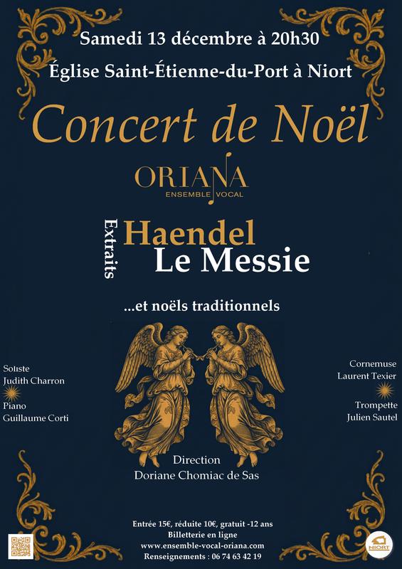 Concert de Noël par l'ensemble vocal Oriana à Niort