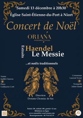 Concert de Noël par l'ensemble vocal Oriana à Niort