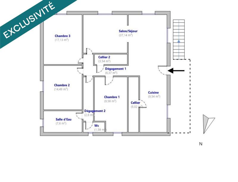 Maison - 115 m² - 4 pièces