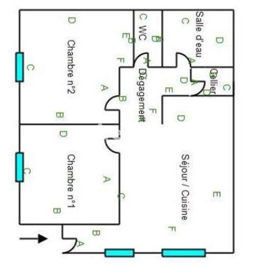 Maison - 50 m² - 4 pièces