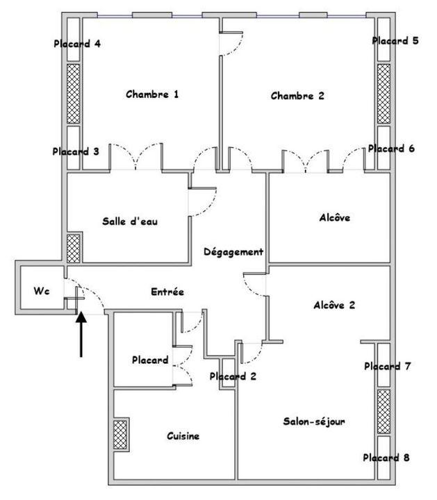 Appartement ancien - 114 m² - 4 pièces