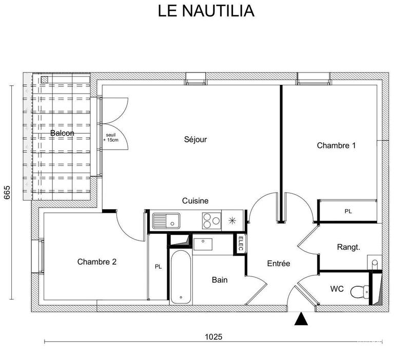 Appartement - 57 m² - 3 pièces