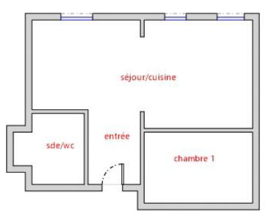 Appartement - 36 m² - 2 pièces