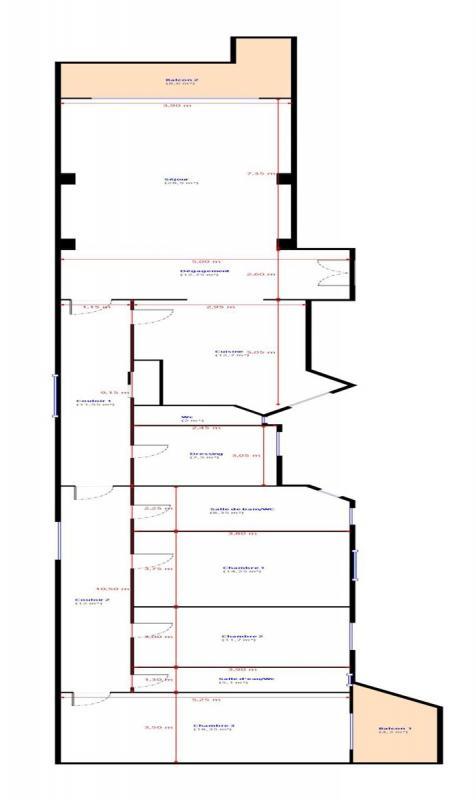 Appartement - 144 m² - 4 pièces