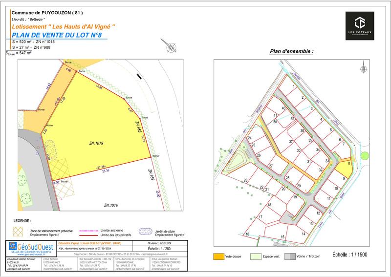 Terrain constructible - 547 m²