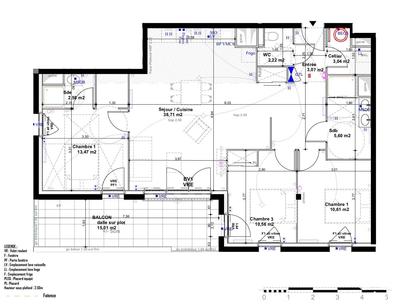 Appartement - 90 m² - 4 pièces