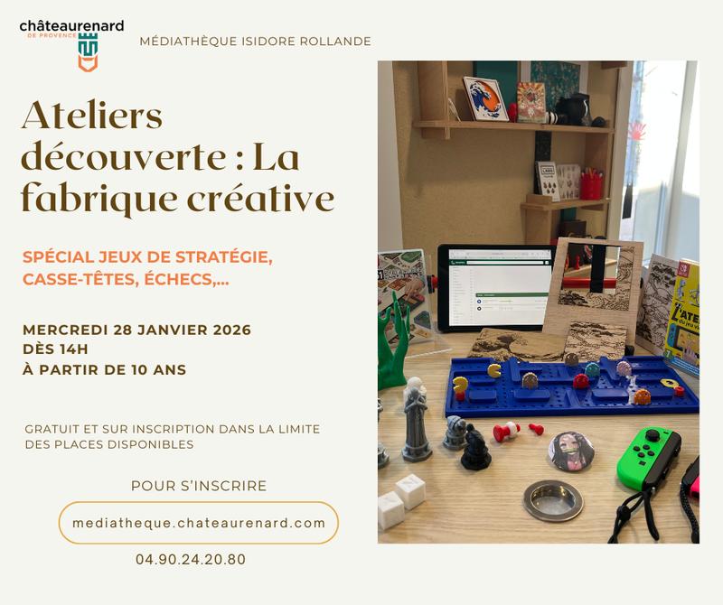 Atelier découverte : la fabrique créative