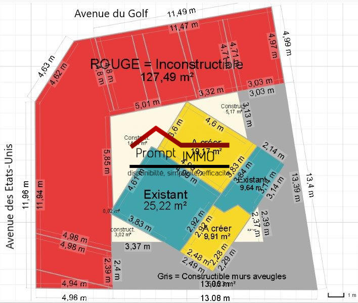 Maison - 37 m² - 2 pièces