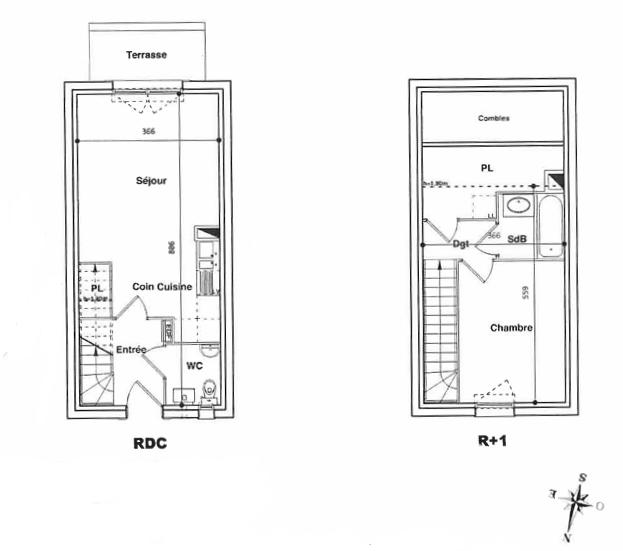 Maison - 41 m² - 2 pièces