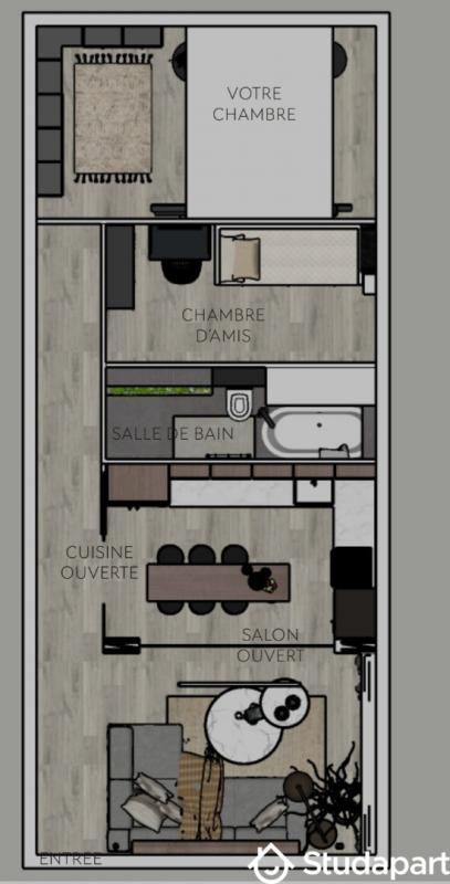 Appartement - 57 m² - 3 pièces