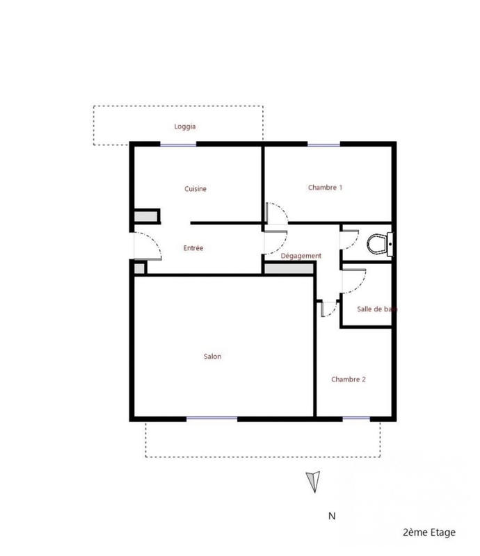 Appartement - 67 m² - 3 pièces