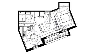 Appartement - 45 m² - 2 pièces