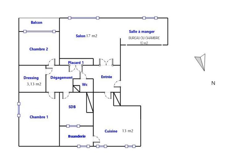 Appartement - 79 m² - 4 pièces