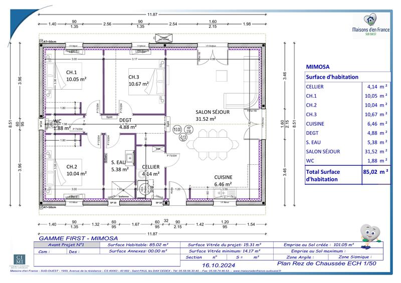 Maison - 85 m² - 4 pièces