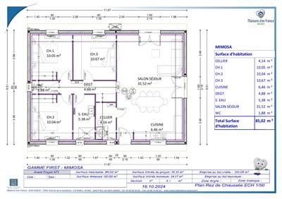 Maison - 85 m² - 4 pièces