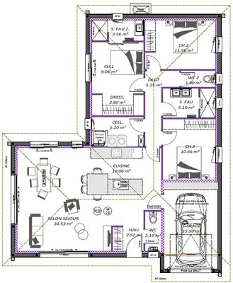 Maison - 104 m² - 5 pièces