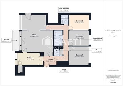 Appartement - 97 m² - 5 pièces