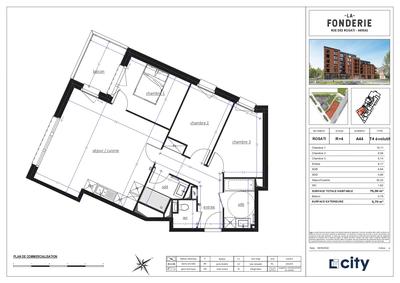 Appartement - 77 m² - 4 pièces