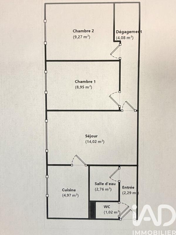 Appartement - 47 m² - 3 pièces