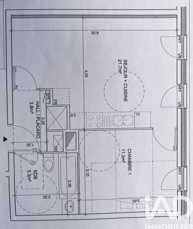 Appartement - 42 m² - 2 pièces