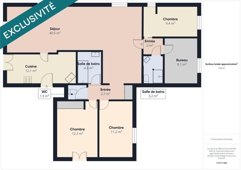 Maison - 110 m² - 5 pièces