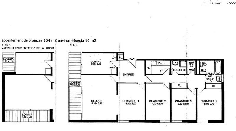 Appartement - 104 m² - 5 pièces