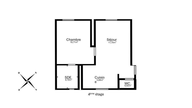 Appartement - 40 m² - 2 pièces