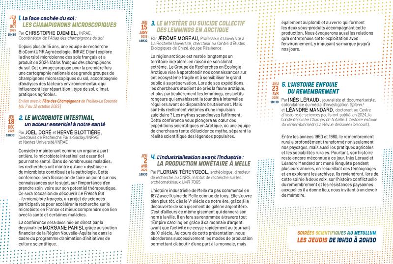 Les soirées scientifiques de Melle - 10e saison