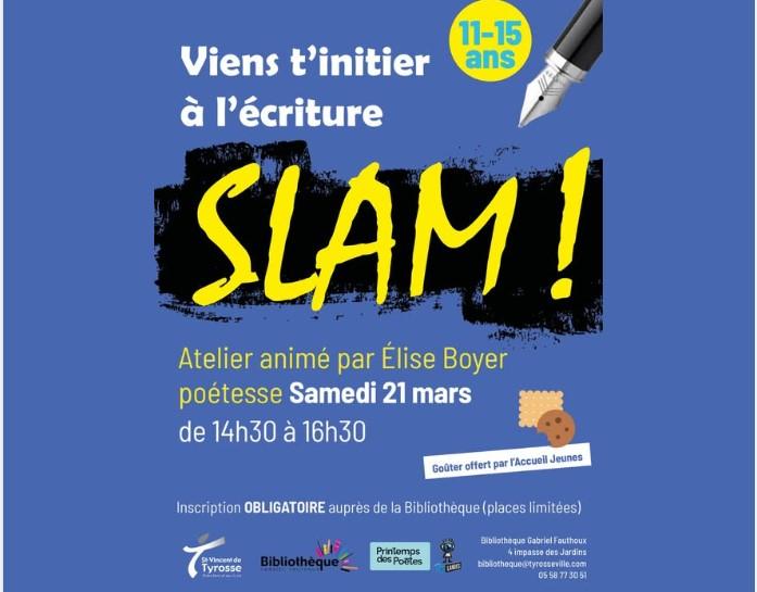 Initiation à l'écriture Slam 11-15 ans