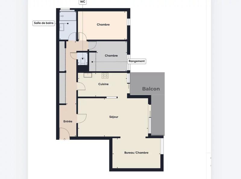 Appartement ancien - 79 m² - 4 pièces