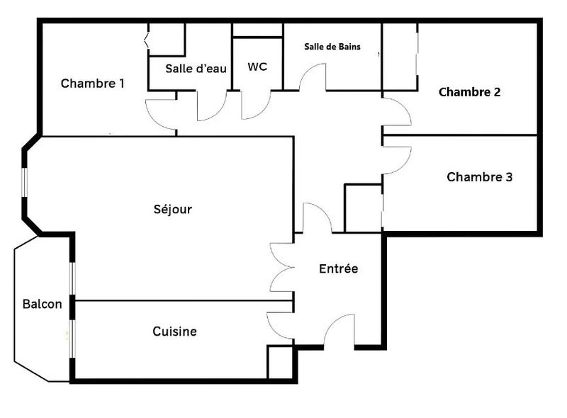 Appartement - 90 m² - 4 pièces