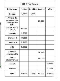 Appartement - 62 m² - 3 pièces