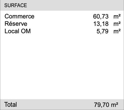 Local commercial - 80 m²