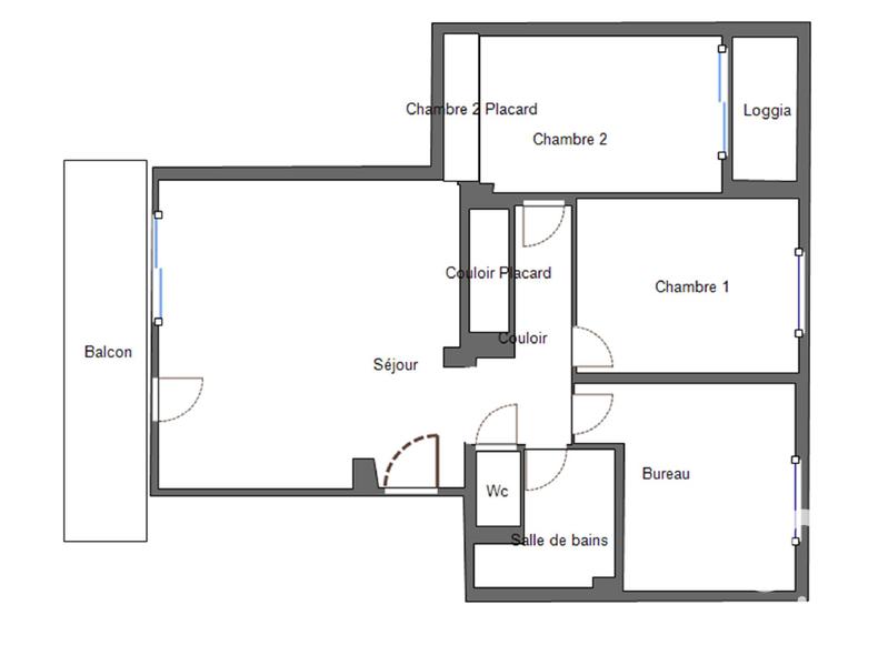 Appartement - 75 m² - 4 pièces