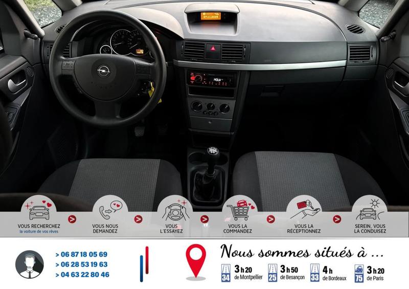 Opel Meriva 1.4 I 16v 90cv Twinport * 153000km*Moteur à Chaine*Ct Révision Ok*Pneus m+s*Véhicule Sous Garantie*100 Points de Contrôles*CarteGrise Moitié prix (Véhicule plus 10 ans)*Climatisation*Fixation Isofix*Autoradio Bluetooth Prise aux Usb