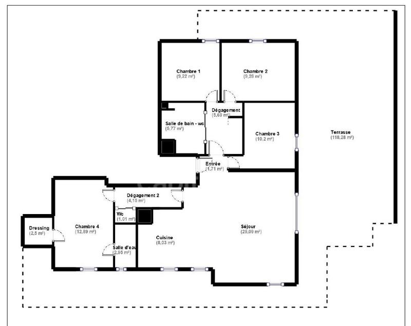 Appartement - 102 m² - 5 pièces