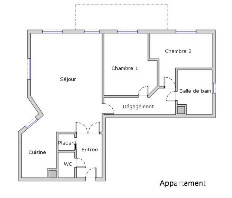 Appartement - 62 m² - 3 pièces