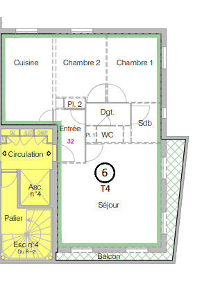 Appartement - 77 m² - 4 pièces