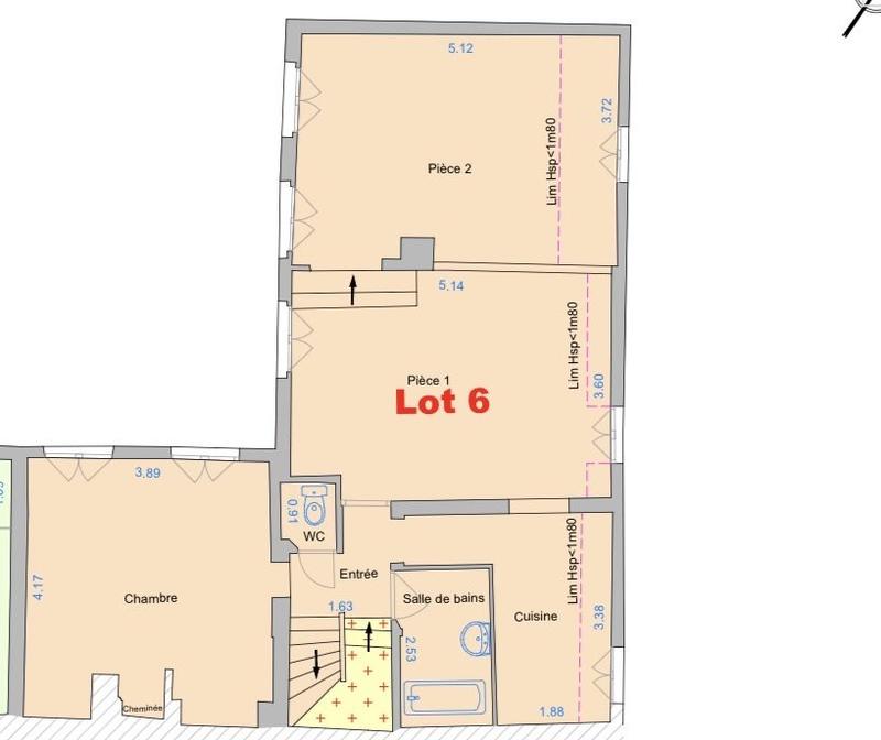 Appartement - 60 m² - 3 pièces