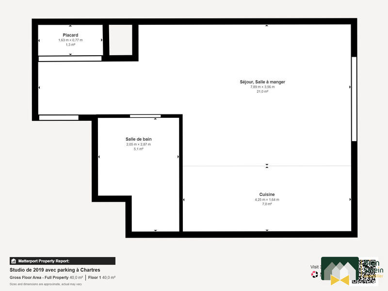 Appartement - 34 m² - 1 pièce