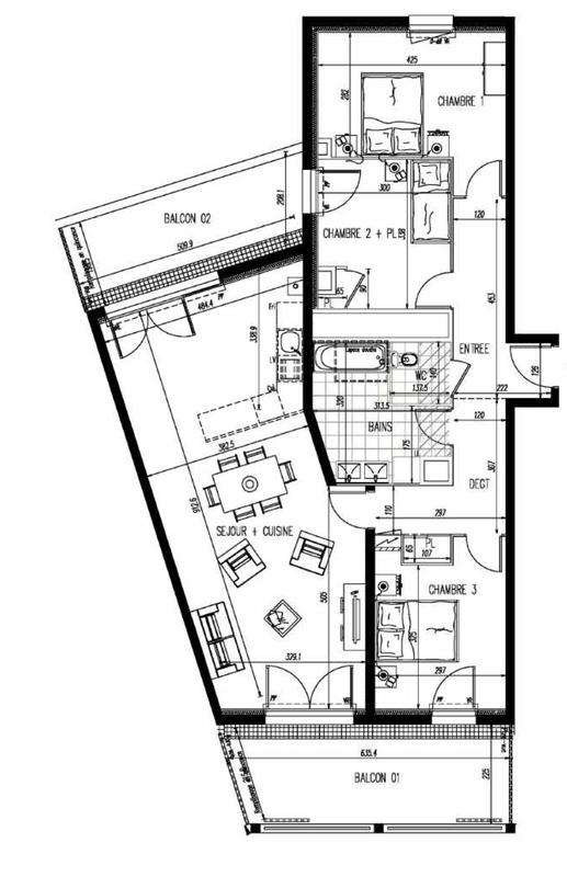 Appartement - 95 m² - 4 pièces