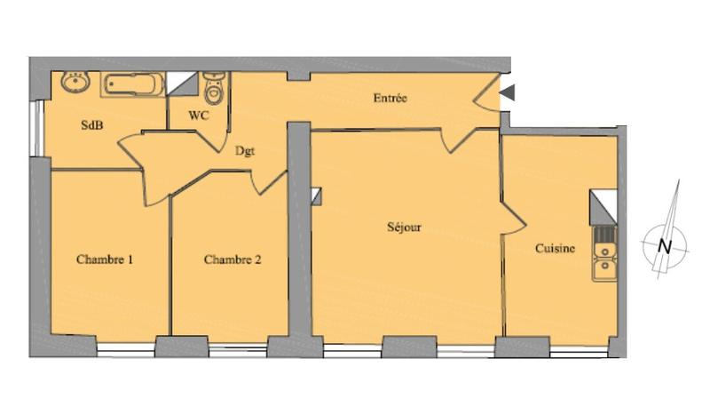 Appartement - 71 m² - 3 pièces