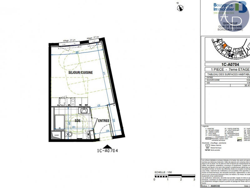 Appartement - 30 m² - 1 pièce
