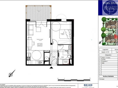 Appartement - 45 m² - 2 pièces