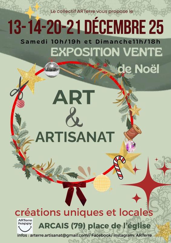 Exposition-Vente de Noël : Art &amp; Artisanat à Arçais