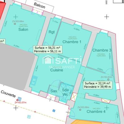 Appartement - 88 m² - 5 pièces