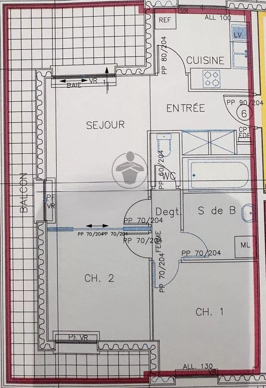 Appartement - 51 m² - 3 pièces